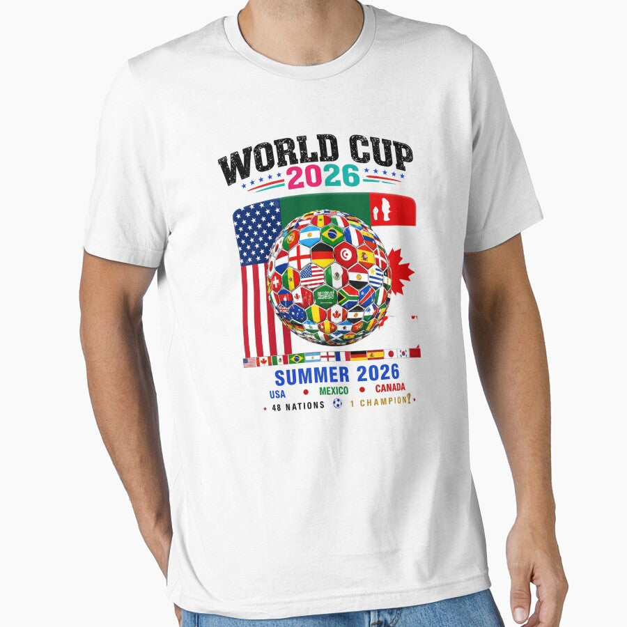 World Cup 2026 Summer 48 Nations 1 Champion USA Mexico Canada soccer ball by PMartistArtStu - T-Shirt, Sweatshirt, Hoodie