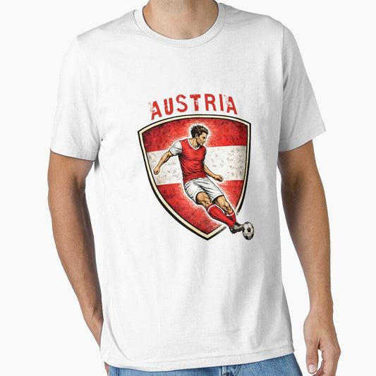 Austria - 2026 Futbol Retro Style by Tee Nook Unisex T-shirt, Sweatshirt, Hoodie, Long Sleeve Tee - T-Shirt, Sweatshirt, Hoodie