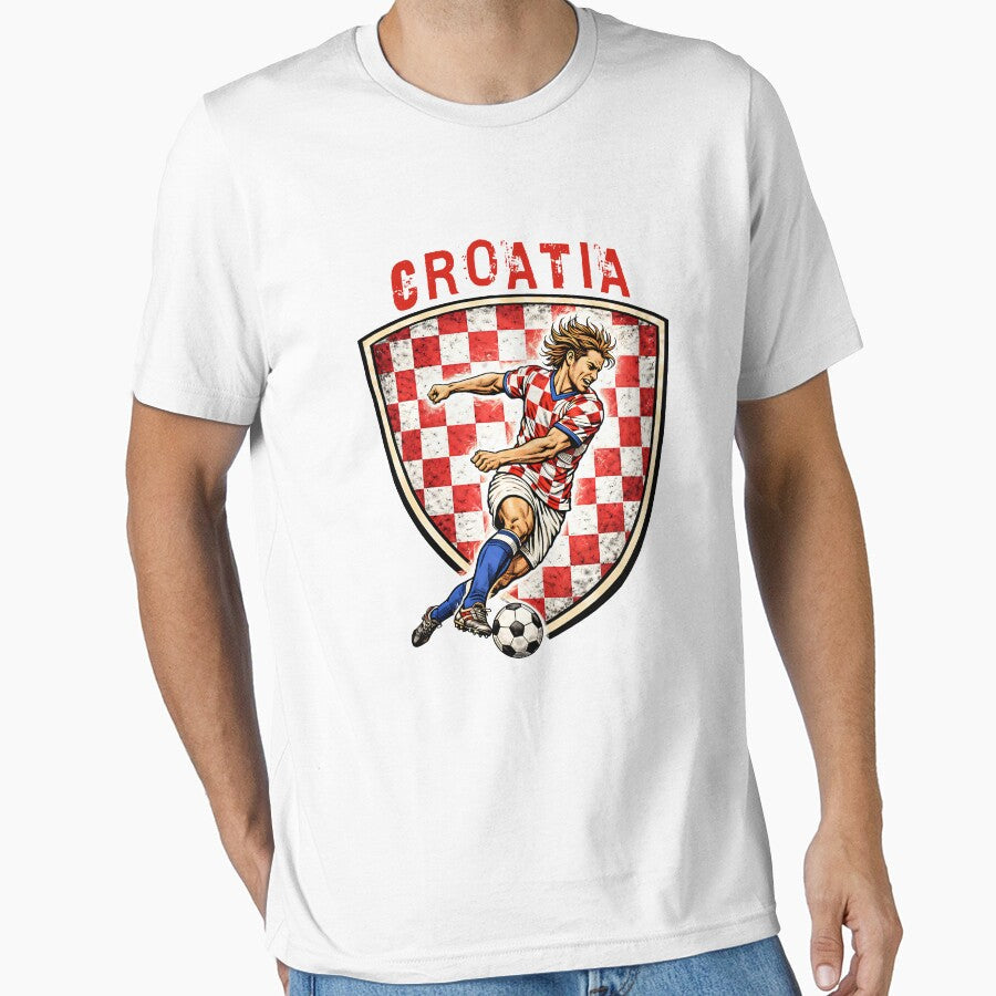 Croatia - 2026 Futbol Retro Style by Tee Nook Unisex T-shirt, Sweatshirt, Hoodie, Long Sleeve Tee - T-Shirt, Sweatshirt, Hoodie