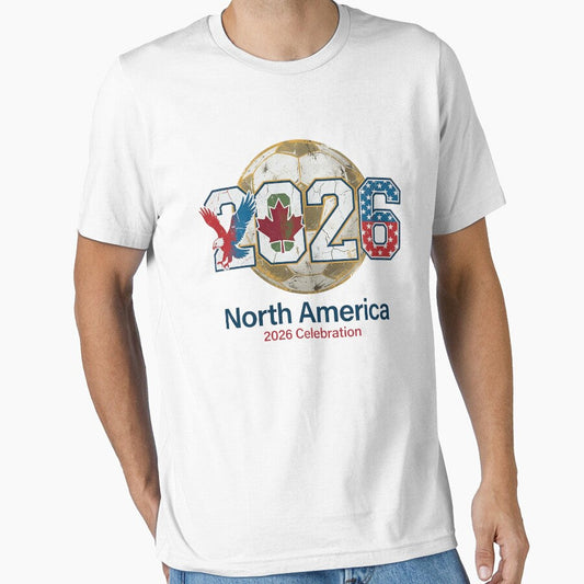 2026 North America Celebration: Vintage Sports Design for World Cup Spirit by Verycutethings - T-Shirt, Sweatshirt, Hoodie