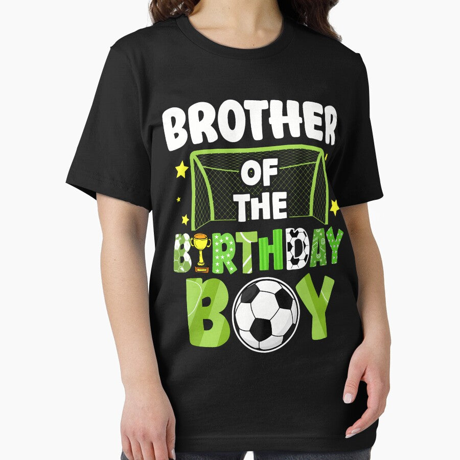 Soccer Brother Birthday Boy Party Family Matching by - Adult & Kids T-Shirts, Sweatshirts & Hoodies apparel design preview 2