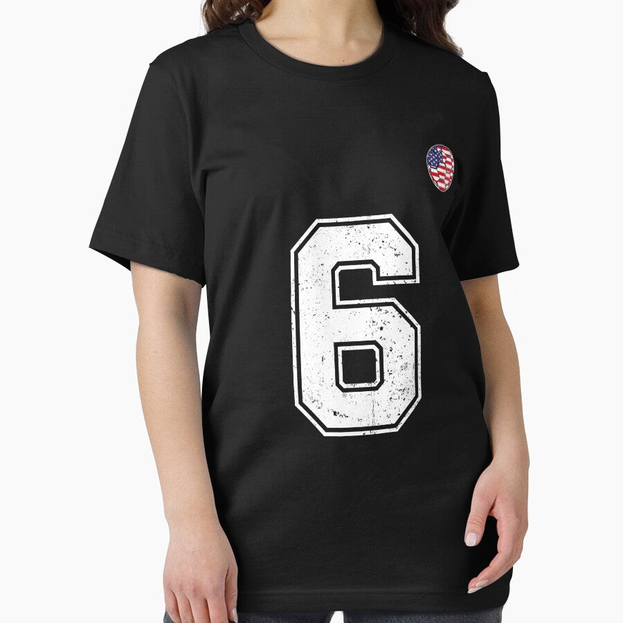 Soccer player Jersey number 6 Usa Fans by RoyesButler sports jersey product view 2