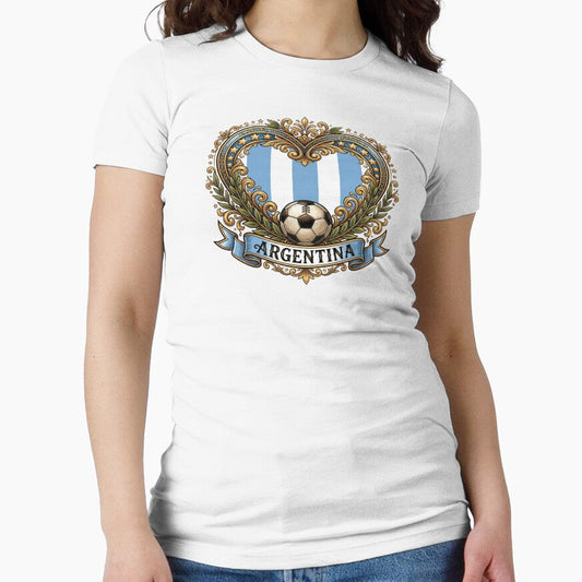 Argentina Emblem Light Blue White  Soccer World Cup 2026 by David Mateo ArtWorks Unisex T-shirt, Sweatshirt, Hoodie, Long Sleeve Tee - T-Shirt, Sweatshirt, Hoodie