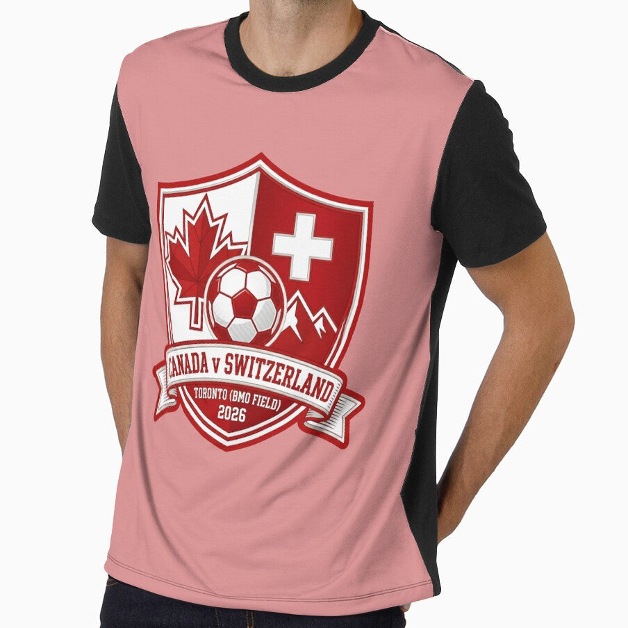 Canada Switzerland Soccer Match 2026 Crest Athletic Vibe by Pride Emblem Prints Unisex T-shirt, Sweatshirt, Hoodie, Long Sleeve Tee - T-Shirt, Sweatshirt, Hoodie