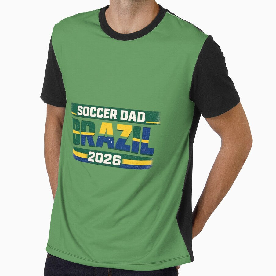 Brazil Soccer Dad 2026 | Football Dad World Cup Fan Design, That's my team, Soccer Dad Gift For Father, Match Day Brazil Fan Tee, Football Dad Shirt by VectorJoy - T-Shirt, Sweatshirt, Hoodie