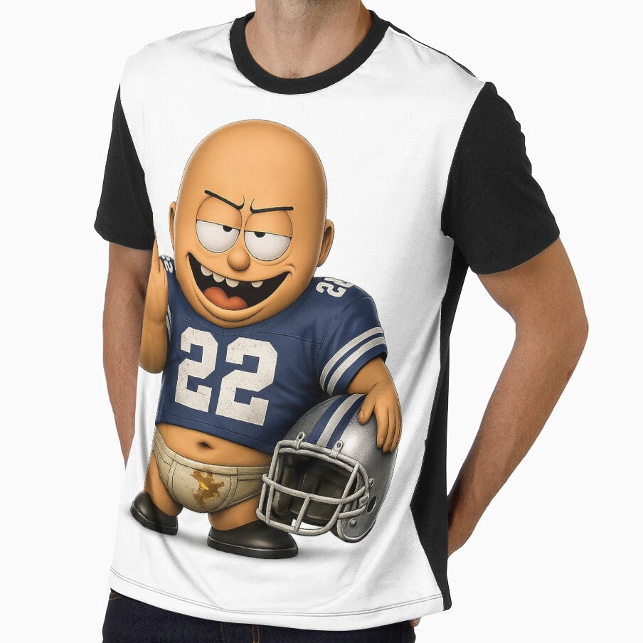 Funny American Football Player Cartoon  Chimou Character, Football Humor Design, Perfect Gift for Football Fans by WotanArt - T-Shirt, Sweatshirt, Hoodie