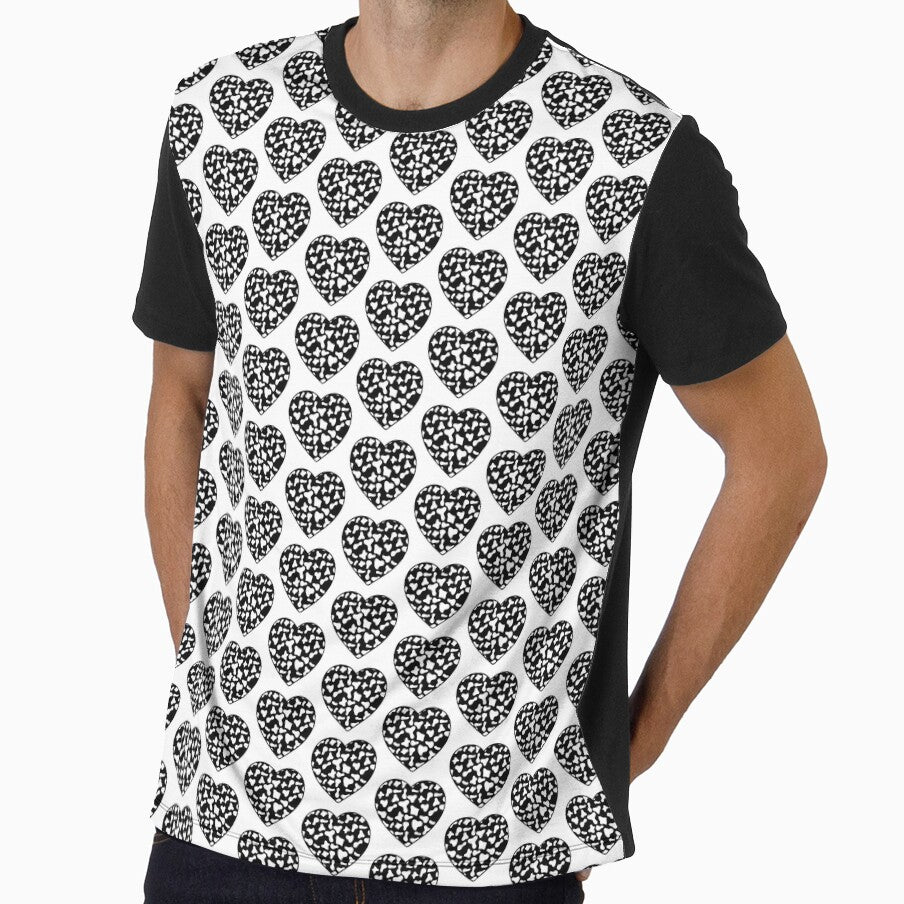 Offset Grid Small White Cow Patches on Black Cowhide - Adult & Kids T-Shirts, Sweatshirts & Hoodies apparel design preview 1