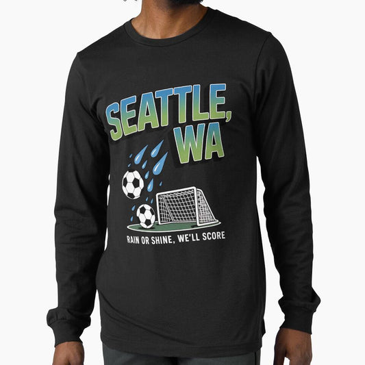 2026 soccer city - Seattle MA - soccer host city - american soccer fan - soccer supporter - red white and blue - national pride - soccer hype - soccer fan gear - soccer watch party by JansenGS - T-Shirt, Sweatshirt, Hoodie