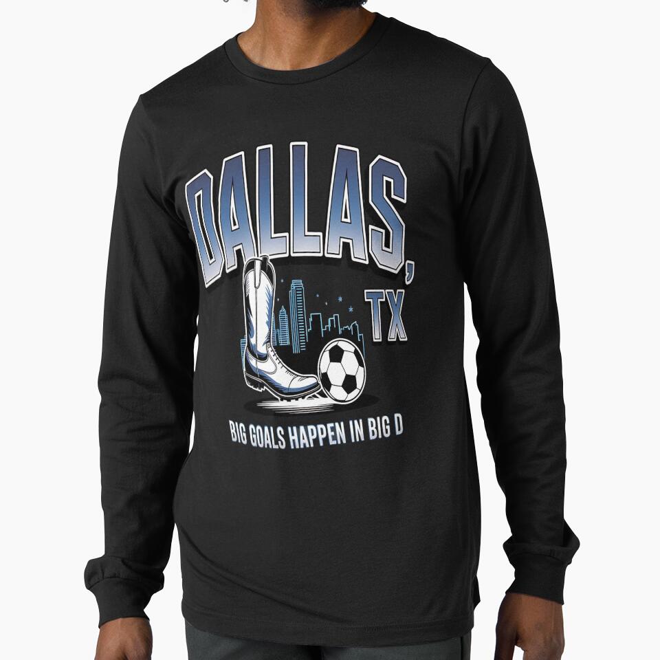 2026 soccer city - Dallas TX - soccer host city - american soccer fan - soccer supporter - red white and blue - national pride - soccer hype - soccer fan gear - soccer watch party by JansenGS - T-Shirt, Sweatshirt, Hoodie