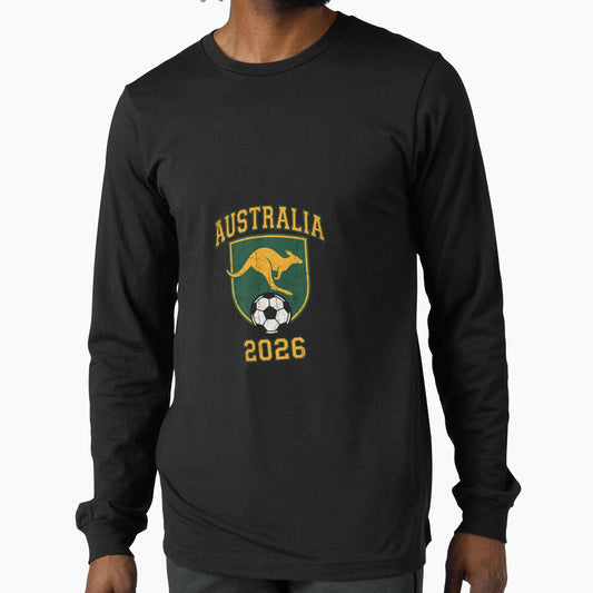 Australia Football 2026 Soccer Crest by eyrondigistore Unisex T-shirt, Sweatshirt, Hoodie, Long Sleeve Tee - T-Shirt, Sweatshirt, Hoodie