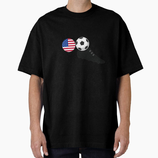 American Soccer Vibes  Flag, Ball & Boot Combo by thesmilngnature Unisex T-shirt, Sweatshirt, Hoodie, Long Sleeve Tee - T-Shirt, Sweatshirt, Hoodie