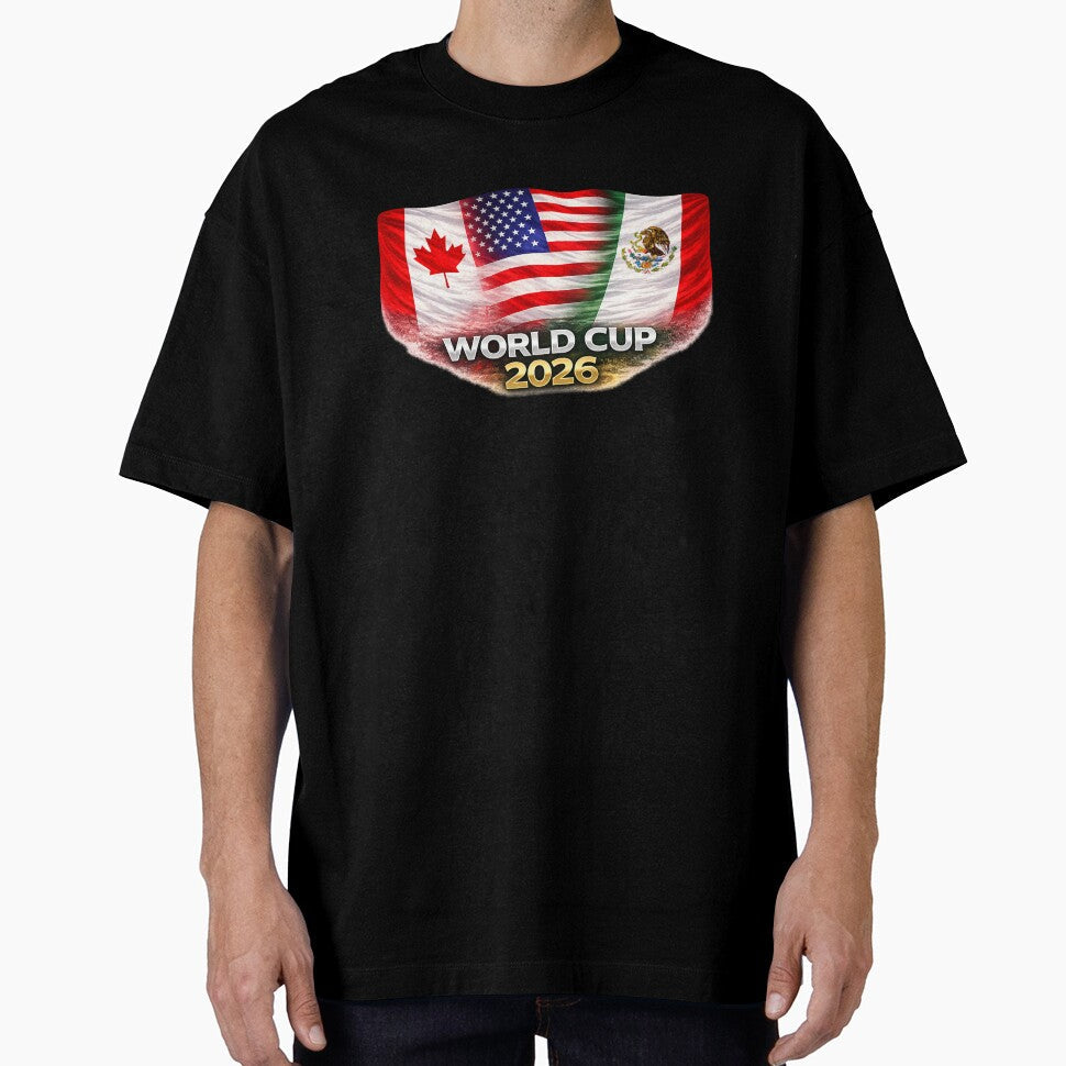 World Cup 2026 North America Flags Design  USA Canada Mexico Soccer Fan Graphic by RolMerch - T-Shirt, Sweatshirt, Hoodie
