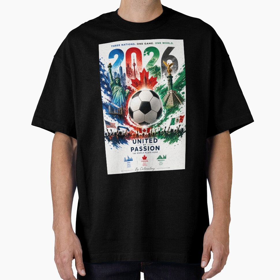 United by Passion 2026 | International Football Art. By COLORALMY by Coloralmy Unisex T-shirt, Sweatshirt, Hoodie, Long Sleeve Tee - T-Shirt, Sweatshirt, Hoodie