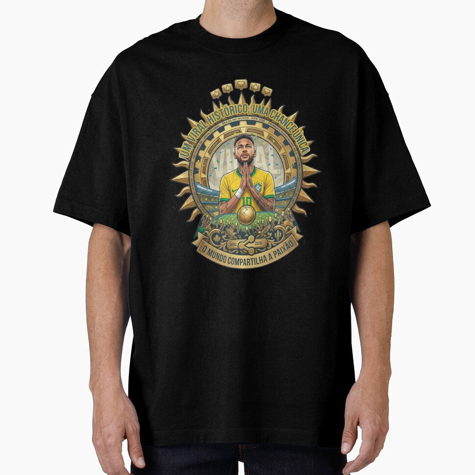 Neymar Jr 10 Brazil Football Um Viral Historico | Brazil Football Fan Art by iamamiraj Unisex T-shirt, Sweatshirt, Hoodie, Long Sleeve Tee - T-Shirt, Sweatshirt, Hoodie