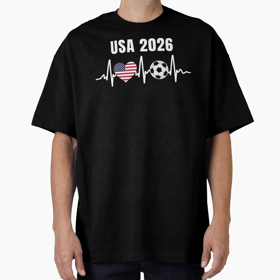 Soccer USA 2026 American Flag America World Cup Fan Gift by DogLover332 Unisex T-shirt, Sweatshirt, Hoodie, Long Sleeve Tee - T-Shirt, Sweatshirt, Hoodie
