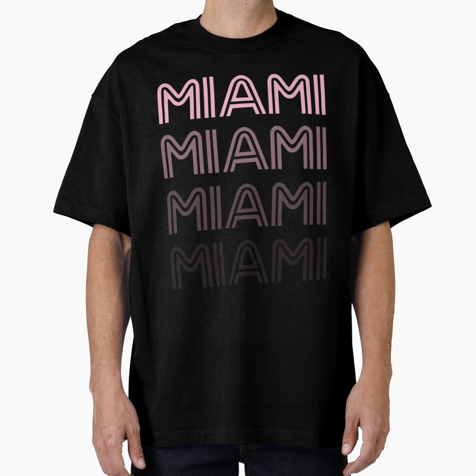 Miami Soccer Retro Style Color Fade Futbol Club by equabdashblanx Unisex T-shirt, Sweatshirt, Hoodie, Long Sleeve Tee - T-Shirt, Sweatshirt, Hoodie