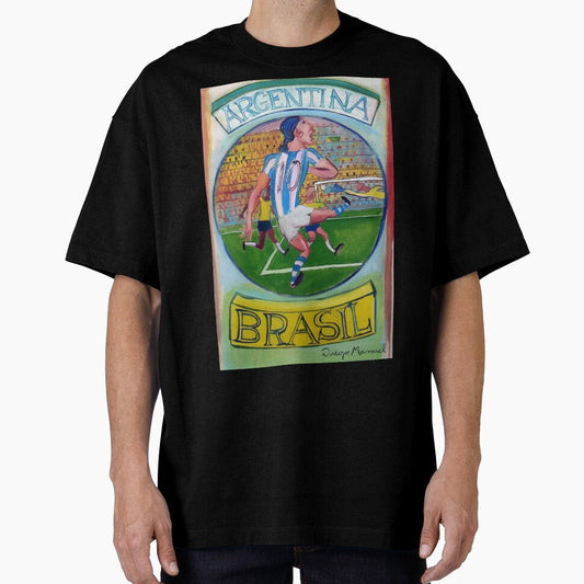 Argentina - Brazil, World Soccer Classics (3), 2014, by Diego Manuel by Diego Manuel Rodriguez - T-Shirt, Sweatshirt, Hoodie