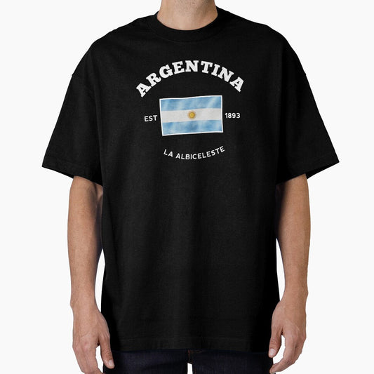 Argentina Football Vintage Athletic Aesthetic - Classic Retro La Albiceleste by sam0471 Unisex T-shirt, Sweatshirt, Hoodie, Long Sleeve Tee - T-Shirt, Sweatshirt, Hoodie