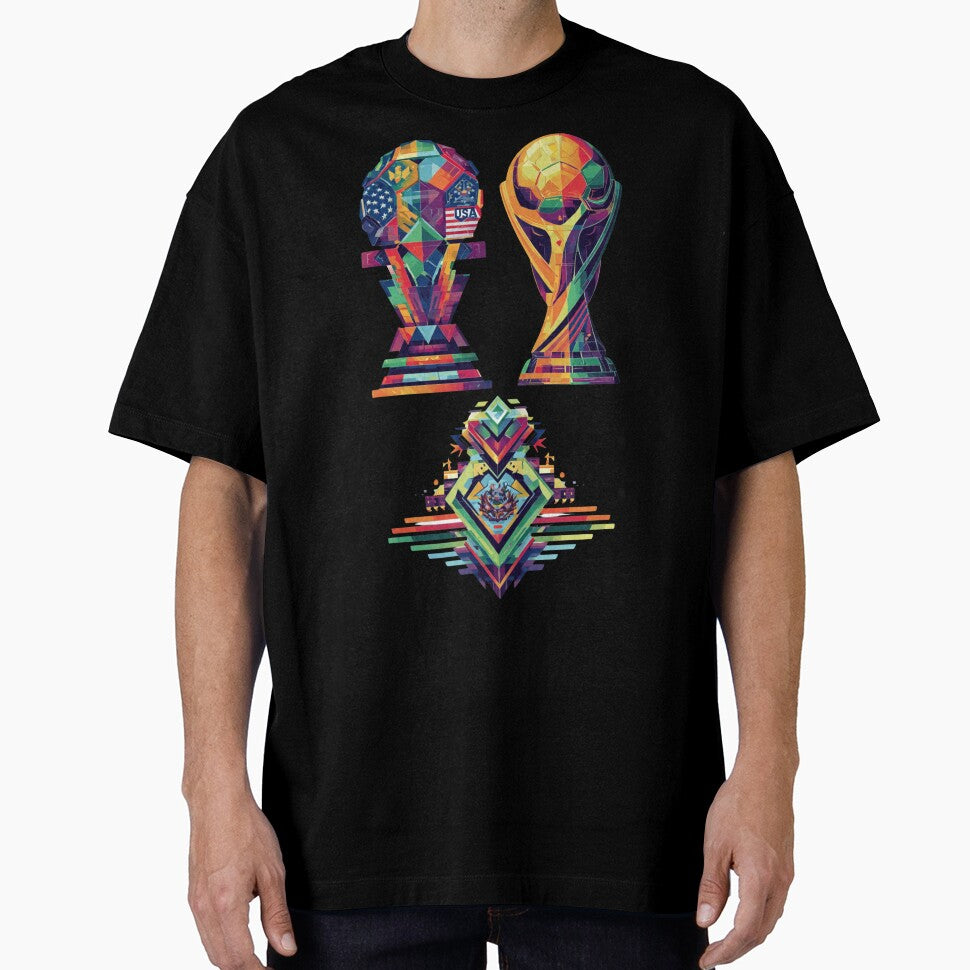 Mundial 26 Geometric Trophy Fan Design by QutteshopLM Unisex T-shirt, Sweatshirt, Hoodie, Long Sleeve Tee - T-Shirt, Sweatshirt, Hoodie