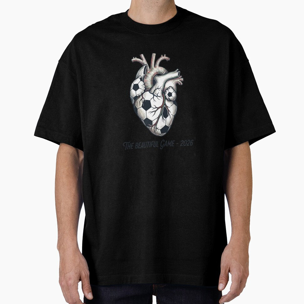 Anatomical Soccer Heart Shirt, The Beautiful Game 2026 Tee, Soccer Lover Gift, Football Passion Graphic, Artistic Sports T-shirt by Zion by Carvalho - T-Shirt, Sweatshirt, Hoodie