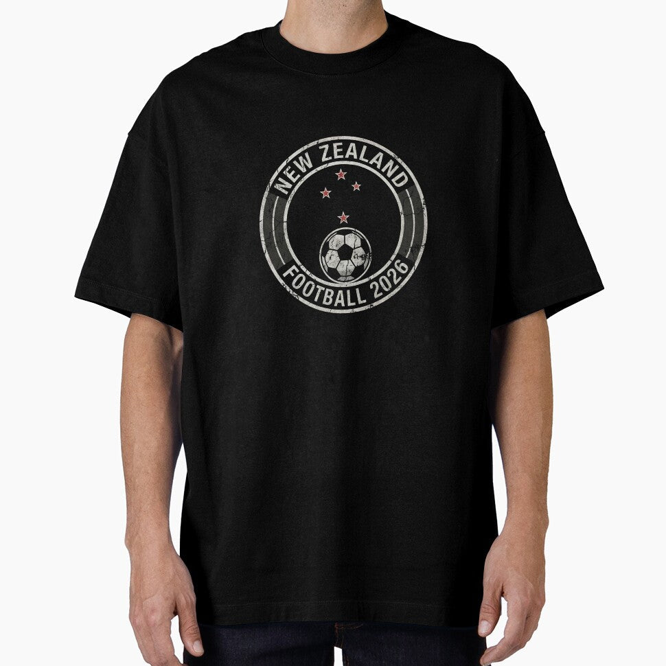 New Zealand Football 2026 Vintage Soccer Badge by Imaginationbeyond Unisex T-shirt, Sweatshirt, Hoodie, Long Sleeve Tee - T-Shirt, Sweatshirt, Hoodie