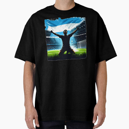 Argentina Soccer Player Silhouette  Argentine Flag Football Fan by icemanphotos Unisex T-shirt, Sweatshirt, Hoodie, Long Sleeve Tee - T-Shirt, Sweatshirt, Hoodie