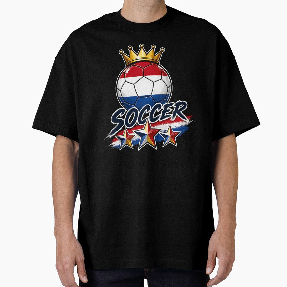 Holland Flag Crowned Soccer Ball by QuiteOrbit Unisex T-shirt, Sweatshirt, Hoodie, Long Sleeve Tee - T-Shirt, Sweatshirt, Hoodie