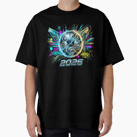 2026 Urban Soccer Elite - Futuristic Neon Football Championship Design by SupernovaNote Unisex T-shirt, Sweatshirt, Hoodie, Long Sleeve Tee - T-Shirt, Sweatshirt, Hoodie