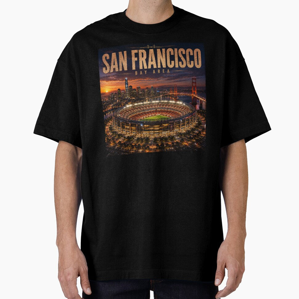 SAN FRANCISO BAY AREA Cinematic Stadium Edition by globetrottergfx Unisex T-shirt, Sweatshirt, Hoodie, Long Sleeve Tee - T-Shirt, Sweatshirt, Hoodie