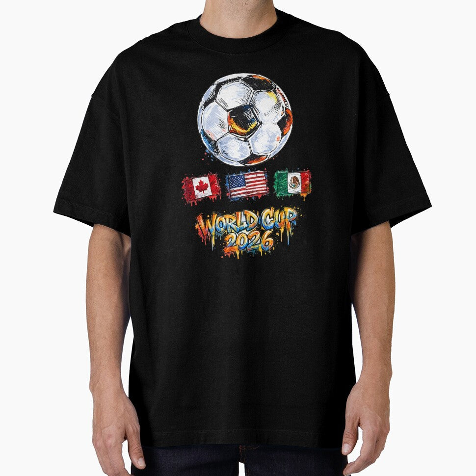 World Cup 2026 Graffiti Soccer Design  USA Canada Mexico Football Art by MattyManiac Unisex T-shirt, Sweatshirt, Hoodie, Long Sleeve Tee - T-Shirt, Sweatshirt, Hoodie
