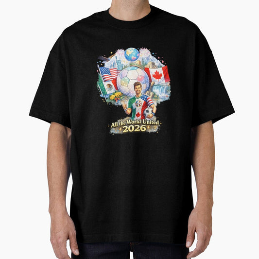 All The World United 2026 Football Design by Tender Flower Clothing Unisex T-shirt, Sweatshirt, Hoodie, Long Sleeve Tee - T-Shirt, Sweatshirt, Hoodie