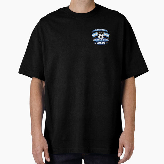 Argentina World Cup 2026 Shield  Minimal Football T-Shirt Design by Ramkumar2025 Unisex T-shirt, Sweatshirt, Hoodie, Long Sleeve Tee - T-Shirt, Sweatshirt, Hoodie