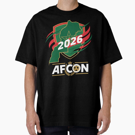 AFCON 2026 Morocco Emblem  African Football Graphic Design by AGRO ART Unisex T-shirt, Sweatshirt, Hoodie, Long Sleeve Tee - T-Shirt, Sweatshirt, Hoodie