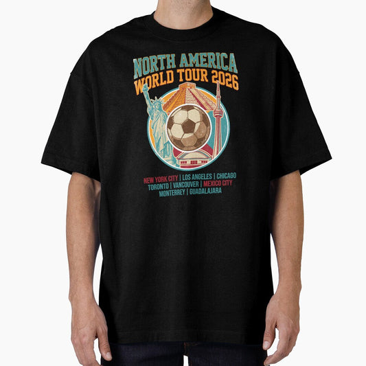 2026 World Tour Soccer T-Shirt - North America Stadium Series - Vintage Streetwear Tee USA Canada Mexico by Lukzol - T-Shirt, Sweatshirt, Hoodie