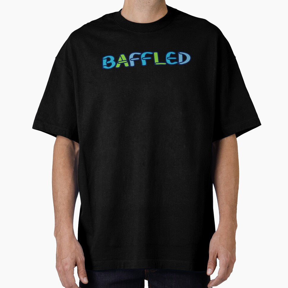 Baffled Hand Lettering Blues Green Fun by Hinkson Cox - Adult & Kids T-Shirts, Sweatshirts & Hoodies apparel design preview 1