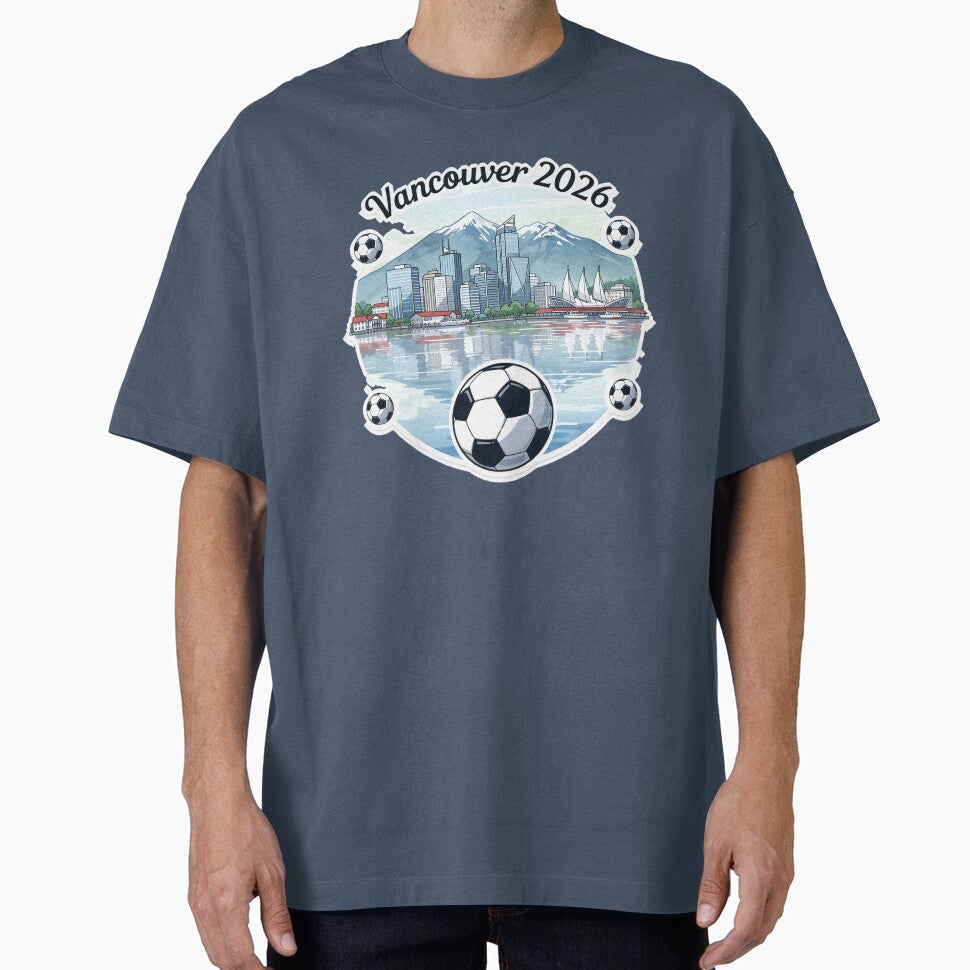 Vancouver 2026 Mountain Soccer by Modefissi Unisex T-shirt, Sweatshirt, Hoodie, Long Sleeve Tee - T-Shirt, Sweatshirt, Hoodie