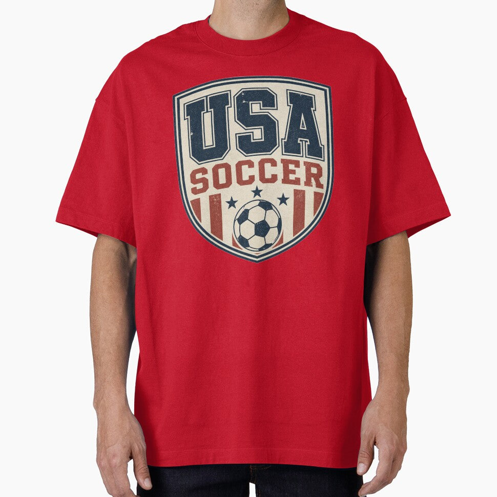 Vintage USA Soccer Athletic Department | Retro Varsity Football Fan by LEOdesignerArt Unisex T-shirt, Sweatshirt, Hoodie, Long Sleeve Tee - T-Shirt, Sweatshirt, Hoodie