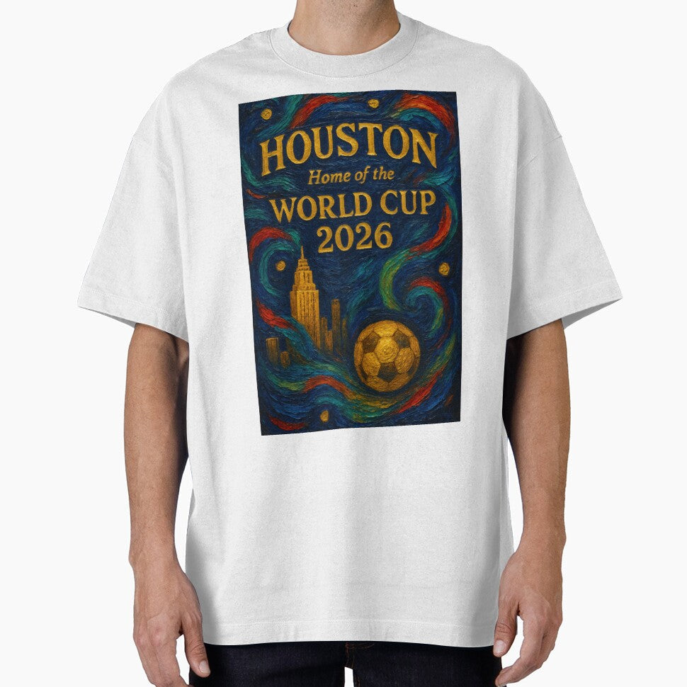 Houston World Cup 2026 Deep Night Soccer   Expressionist Art Print by BrickByDream Unisex T-shirt, Sweatshirt, Hoodie, Long Sleeve Tee - T-Shirt, Sweatshirt, Hoodie