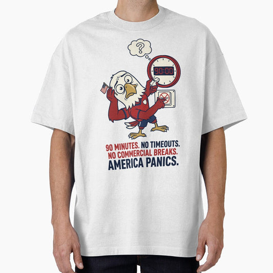 America Panics  No Timeouts No Commercials V1 by 1RSN Unisex T-shirt, Sweatshirt, Hoodie, Long Sleeve Tee - T-Shirt, Sweatshirt, Hoodie