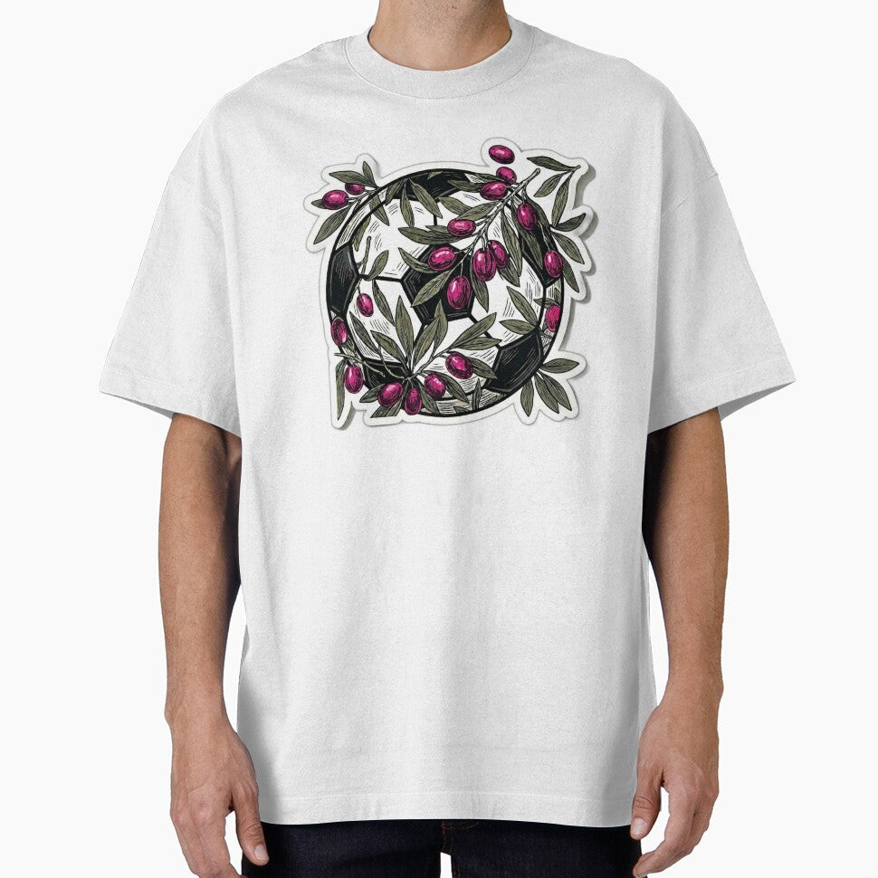 Retro 90s Football Olive Tree Branch Pink Soccer 2026 Aesthetic by Fatomfatom Unisex T-shirt, Sweatshirt, Hoodie, Long Sleeve Tee - T-Shirt, Sweatshirt, Hoodie