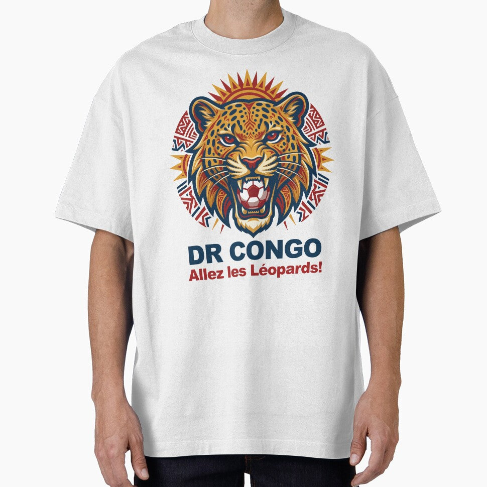 World Cup DR Congo Football Leopard by MarcV88 Unisex T-shirt, Sweatshirt, Hoodie, Long Sleeve Tee - T-Shirt, Sweatshirt, Hoodie