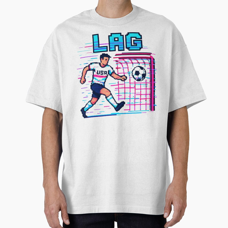 Vintage Vector Victory: USMNT Goal, Lagged Out by Didyounes Unisex T-shirt, Sweatshirt, Hoodie, Long Sleeve Tee - T-Shirt, Sweatshirt, Hoodie