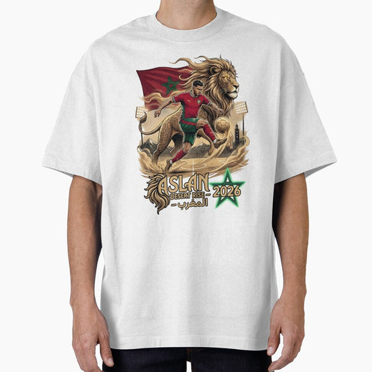 Aslan Desert Rise Morocco World Cup 2026 by VoidAnimeStudio Unisex T-shirt, Sweatshirt, Hoodie, Long Sleeve Tee - T-Shirt, Sweatshirt, Hoodie