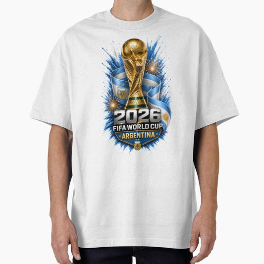 Argentina 2026 Football Fan Design by Retro Arabica Unisex T-shirt, Sweatshirt, Hoodie, Long Sleeve Tee - T-Shirt, Sweatshirt, Hoodie