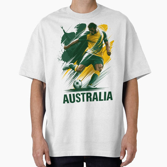 Australia Soccer by StudioRedKoala Unisex T-shirt, Sweatshirt, Hoodie, Long Sleeve Tee - T-Shirt, Sweatshirt, Hoodie