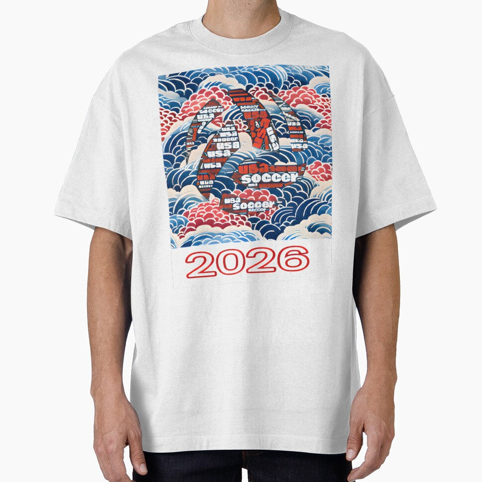 Lettered soccer ball 2026 embedded in USA national colors by ParadoxParadox Unisex T-shirt, Sweatshirt, Hoodie, Long Sleeve Tee - T-Shirt, Sweatshirt, Hoodie