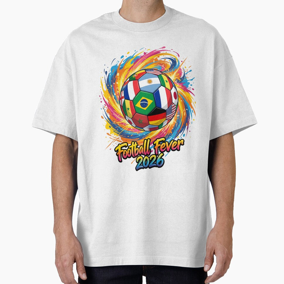 Football Fever - Artsy Soccer Merch by MerchViz Unisex T-shirt, Sweatshirt, Hoodie, Long Sleeve Tee - T-Shirt, Sweatshirt, Hoodie