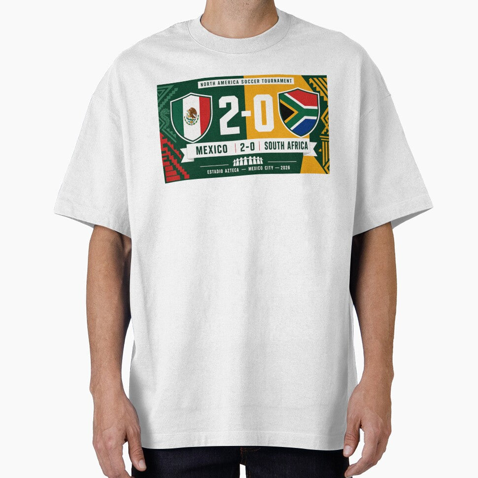 Mexico vs South Africa Soccer Tournament Art Deco by BrickByDream Unisex T-shirt, Sweatshirt, Hoodie, Long Sleeve Tee - T-Shirt, Sweatshirt, Hoodie