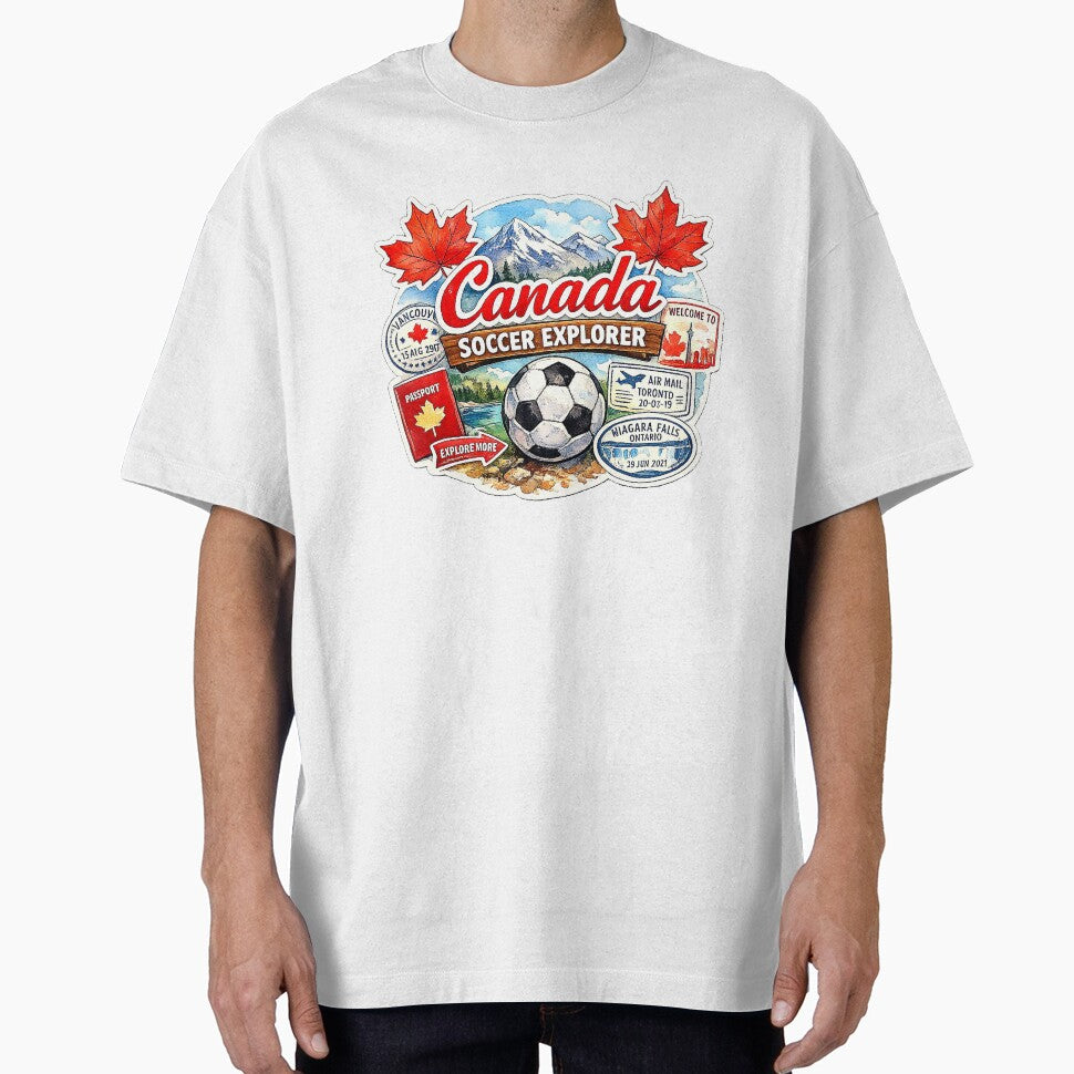 Canada Soccer Explorer by Modefissi Unisex T-shirt, Sweatshirt, Hoodie, Long Sleeve Tee - T-Shirt, Sweatshirt, Hoodie