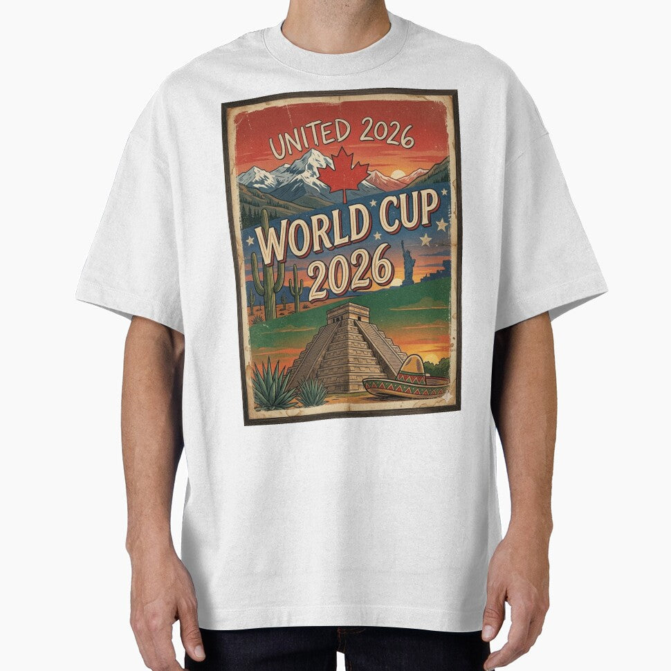 United 2026 World Cup  Vintage North America Soccer Poster by droidtech Unisex T-shirt, Sweatshirt, Hoodie, Long Sleeve Tee - T-Shirt, Sweatshirt, Hoodie